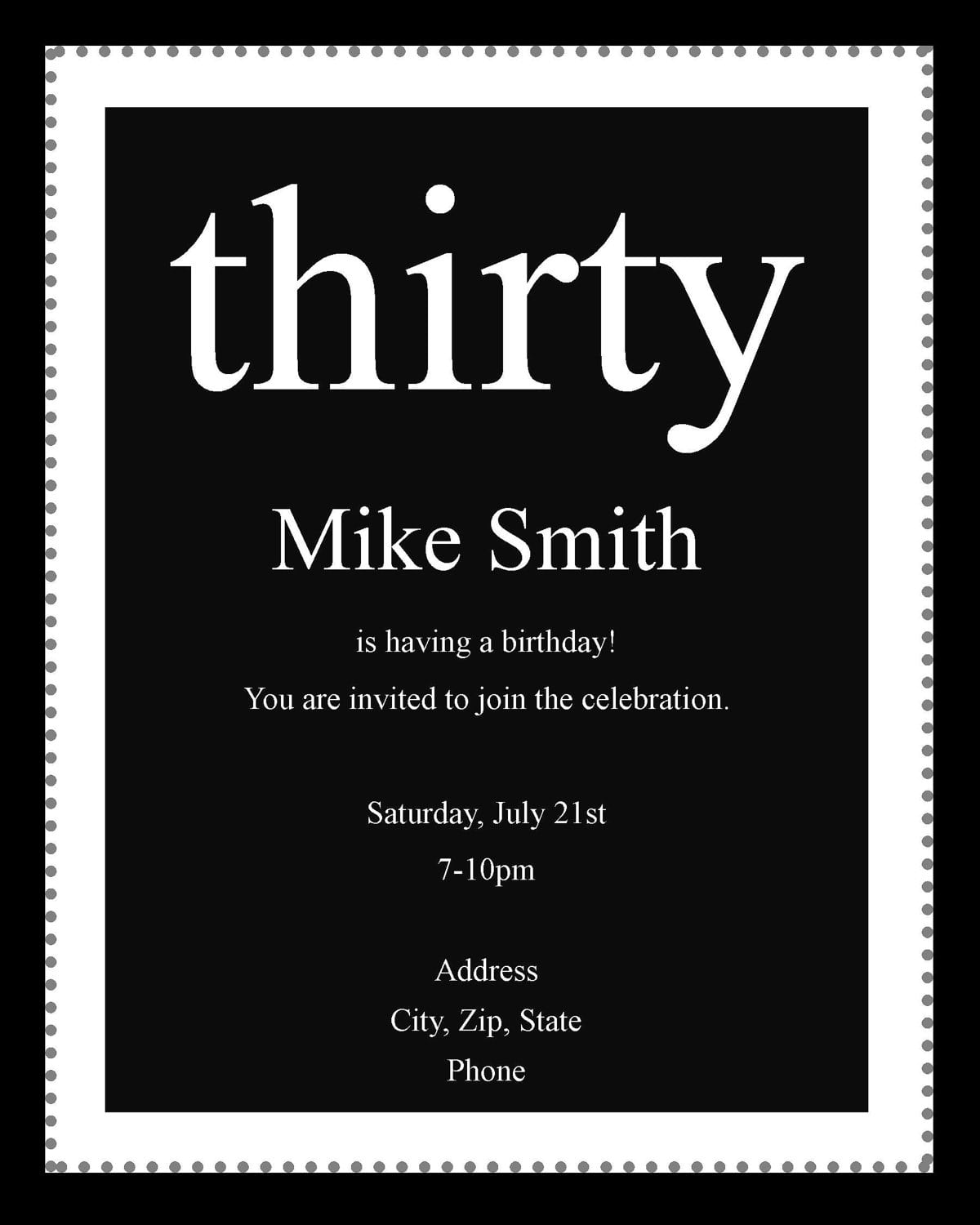 White Party Invitations â Fleeciness Info